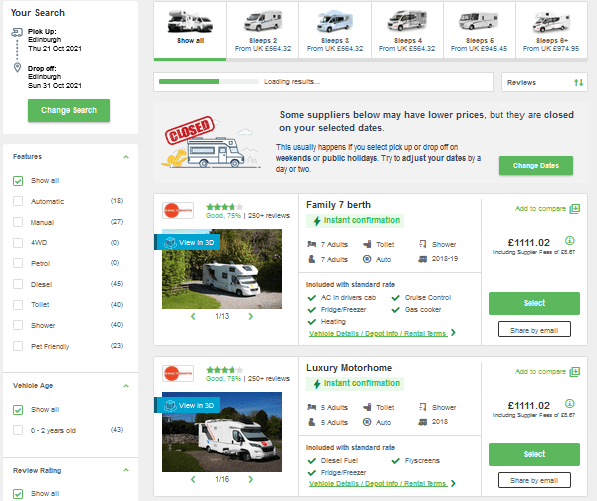 Autocaravana en Escocia